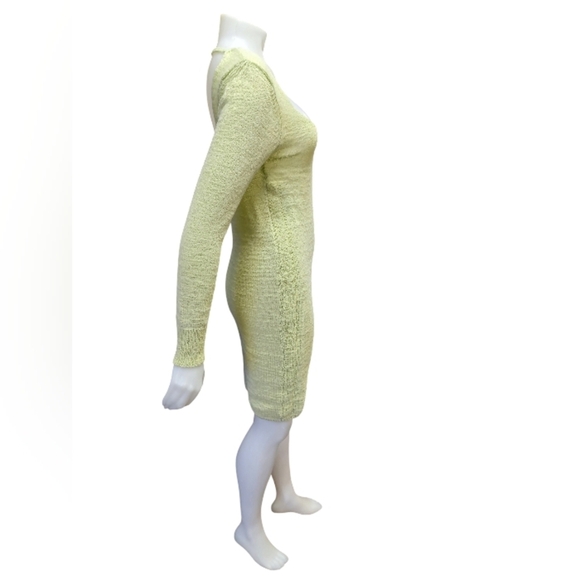 Princess Polly EUC Lime Green Knit Long Sleeve Mini Dress Size XXS - Picture 3 of 10